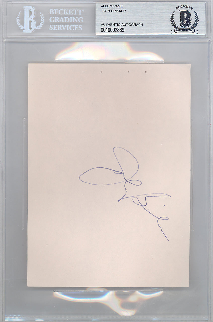 John Brisker Autographed 4.5x6 Album Page Seattle Super Sonics Beckett BAS #10002889