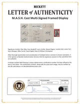 M*A*S*H (10) Alda, Farrell, Swit, Burghoff, Rogers Signed Framed Display BAS LOA
