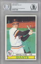 Mike Ivie Autographed 1979 Topps Card #538 San Diego Padres Beckett BAS #10211564