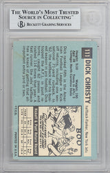 Dick Christy Autographed 1964 Topps Card #111 New York Jets Beckett BAS #10265640