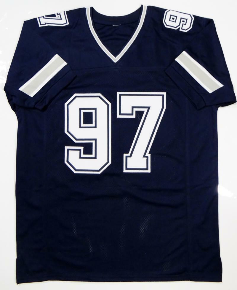 Taco Charlton Autographed Blue Pro Style Jersey- JSA W Auth *Black