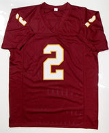 Deion Sanders Autographed Maroon College Style Jersey - Beckett W Auth *2