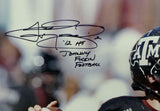 Johnny Manziel Signed Texas A&M 16x20 PF Photo Close Up w/ 2 Insc Beckett W Auth