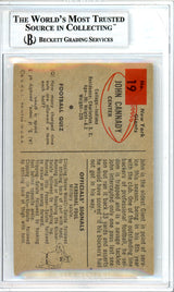 John Cannady Autographed 1954 Bowman Card #19 New York Giants Beckett BAS #10541027