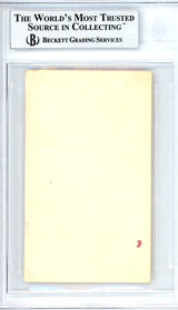 Johnny Vander Meer Autographed 2x3.5 Blank Business Card Cincinnati Reds "Best Wishes" Vintage Playing Days Signature Beckett BAS #10541080