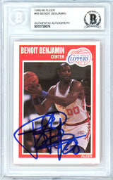 Benoit Benjamin Autographed 1989-90 Fleer Card #69 Los Angeles Clippers Beckett BAS #10739074