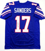 Emmanuel Sanders Autographed Blue College Style Jersey- JSA W Auth *1