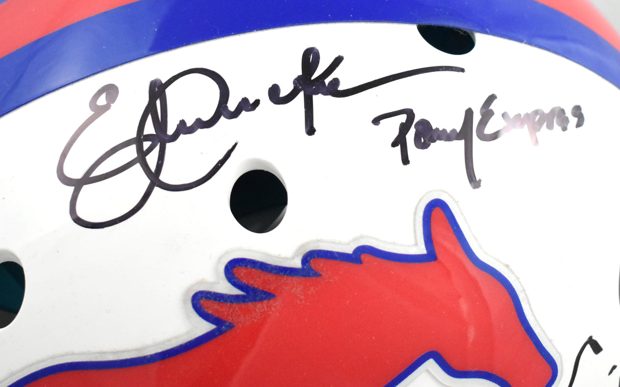 Pony Express Autographed SMU F/S Schutt Authentic Helmet - Beckett W Holo