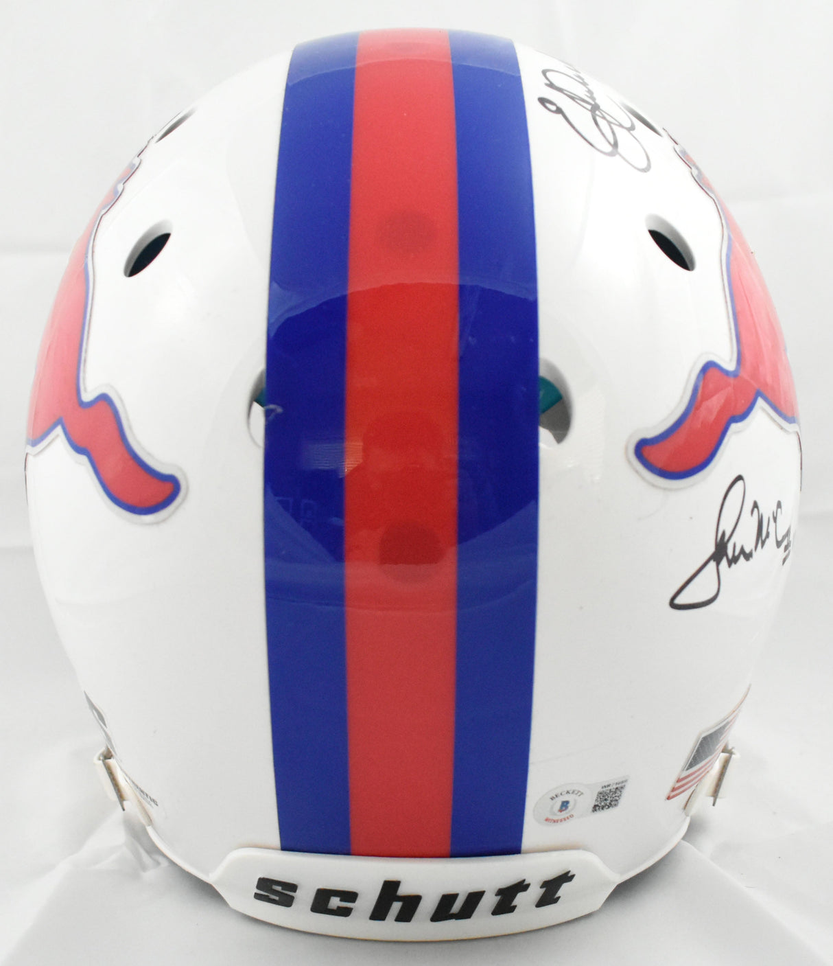 Pony Express Autographed SMU F/S Schutt Authentic Helmet - Beckett W Holo
