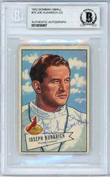 Joseph Kuharich Autographed 1952 Bowman Small Rookie Card #75 Notre Dame, Chicago Cardinals Beckett BAS #10838497