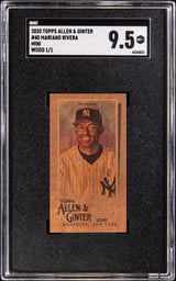 2020 Topps Allen & Ginter Mini Wood Mariano Rivera #40 1/1 Yankees SGC 9.5 MT+
