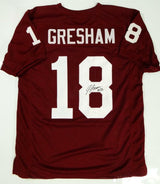 Germaine Gresham Autographed Maroon College Style Jersey- JSA Auth *8