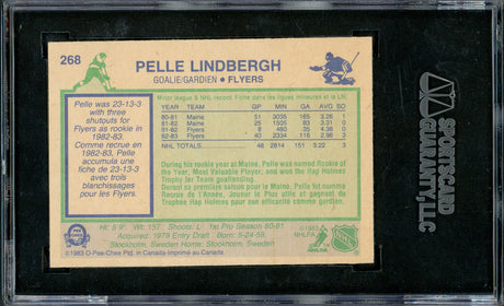 Pelle Lindbergh Autographed 1983-84 O-Pee-Chee Rookie Card #268 Philadelphia Flyers JSA #X35964