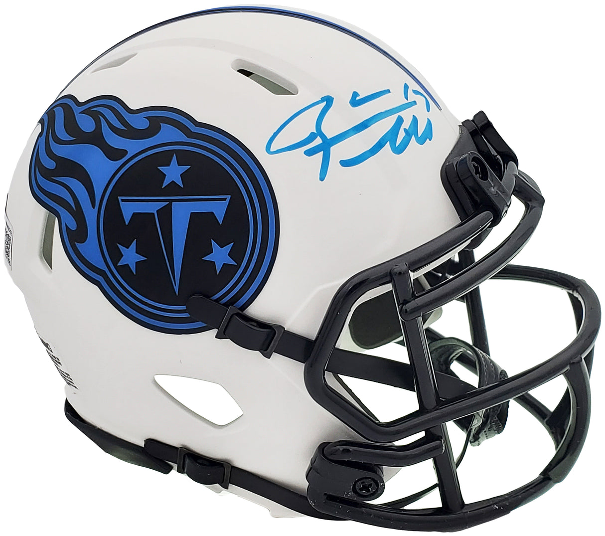 Ryan Tannehill Autographed Tennessee Titans Lunar Eclipse White Speed Mini Helmet Beckett BAS QR Stock #197224