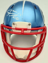 Ryan Tannehill Autographed Tennessee Titans Flash Blue Speed Mini Helmet Beckett BAS QR Stock #197225