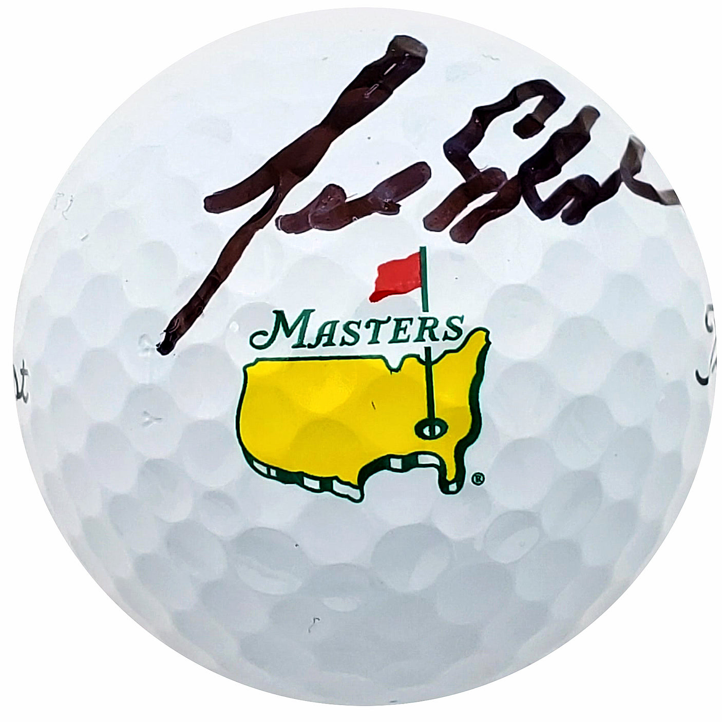 Hideki Matsuyama & Lee Elder Autographed Titleist Masters Logo Golf Ball Beckett BAS QR Stock #197453