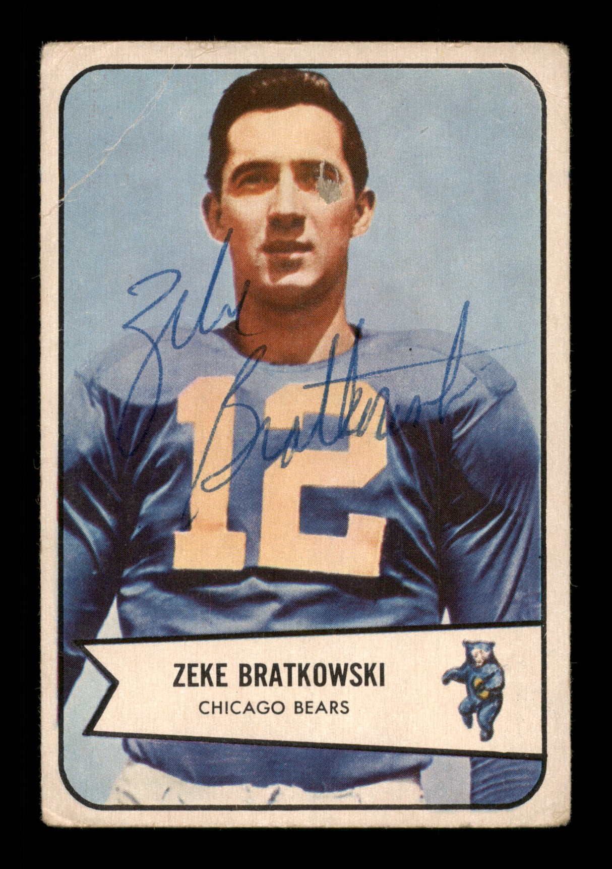 Zeke Bratkowski Autographed 1954 Bowman Rookie Card #11 Chicago Bears SKU #197966