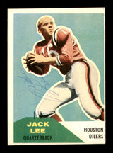 Jack Lee Autographed 1960 Fleer Rookie Card #38 Houston Oilers SKU #198192