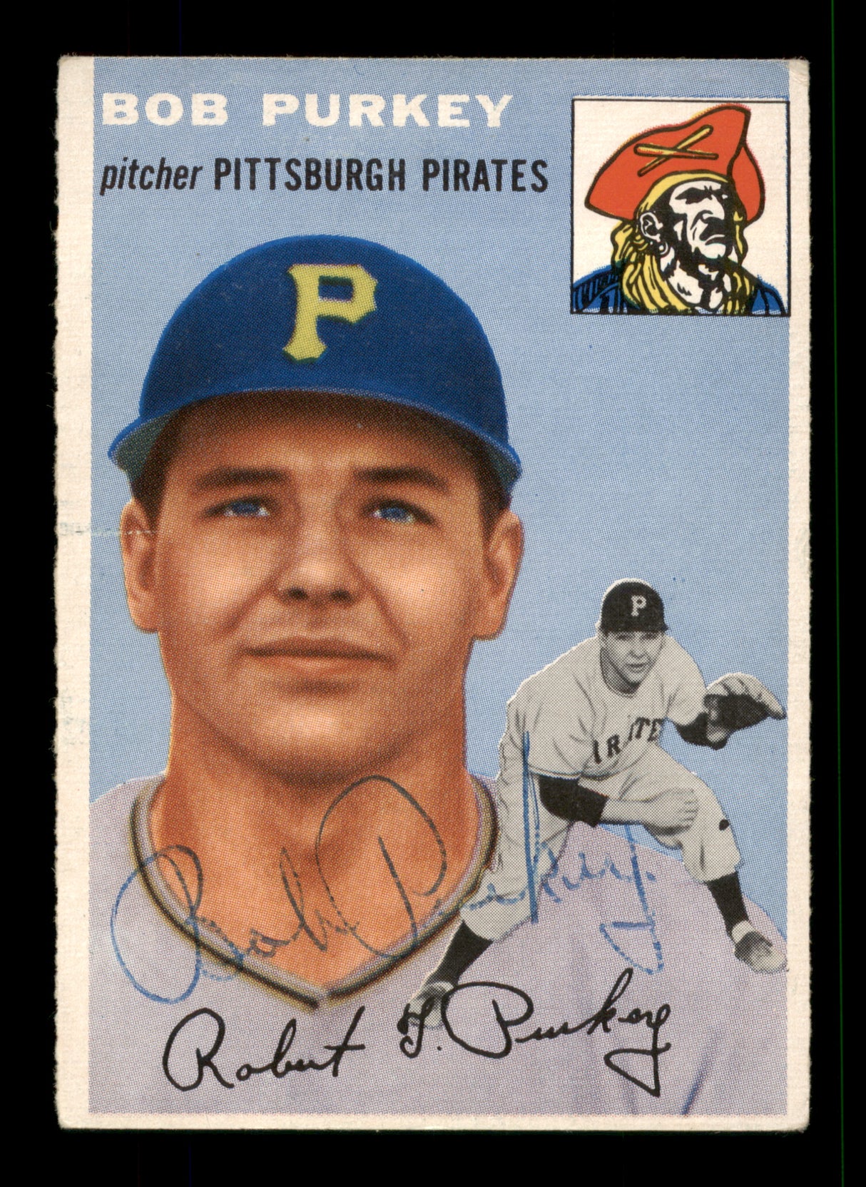Bob Purkey Autographed 1954 Topps Rookie Card #202 Pittsburgh Pirates SKU #198291