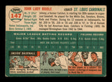 John Riddle Autographed 1954 Topps Card #147 St. Louis Cardinals SKU #198293