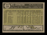 Wes Covington Autographed 1961 Topps Card #296 Milwaukee Braves SKU #198827