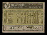 Wes Covington Autographed 1961 Topps Card #296 Milwaukee Braves SKU #198827