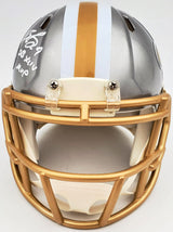 Drew Brees Autographed New Orleans Saints Flash Silver Speed Mini Helmet "SB XLIV MVP" Beckett BAS QR Stock #197458