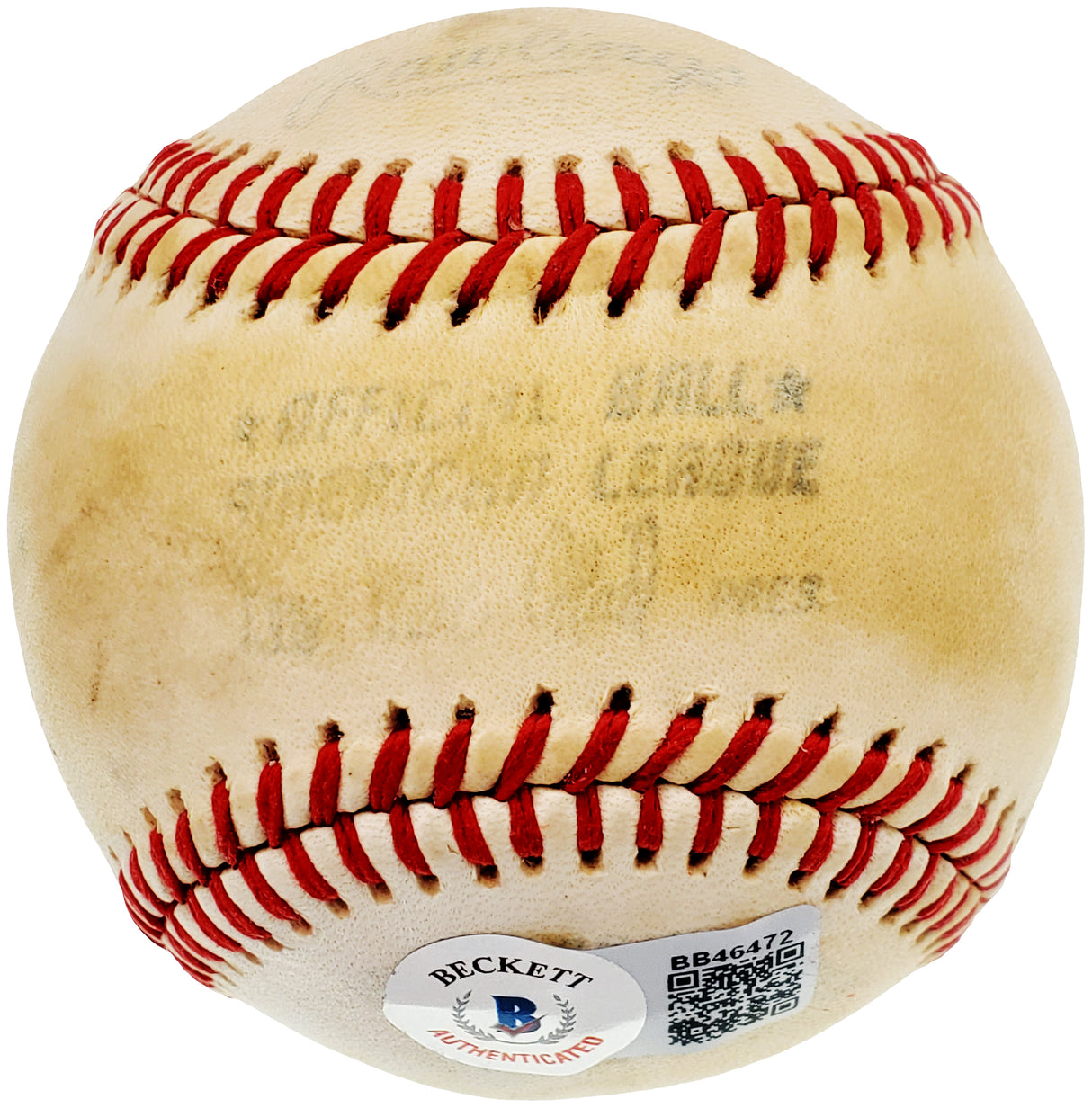 Eddie Einhorn Autographed Official MacPhail AL Baseball Chicago White Sox Owner "Go Sox 82" Beckett BAS #BB46472