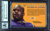 Shaquille Shaq O'Neal Autographed 1999-00 Hoops Name Plates Card #10 Los Angeles Lakers Auto Grade Gem Mint 10 Beckett BAS #13315340
