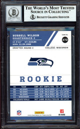 Russell Wilson Autographed 2012 Score Rookie Card #372 Seattle Seahawks Auto Grade Gem Mint 10 Beckett BAS #13315356
