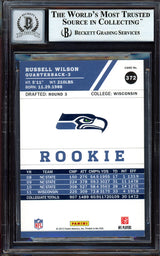 Russell Wilson Autographed 2012 Score Rookie Card #372 Seattle Seahawks Auto Grade Gem Mint 10 Beckett BAS #13315358