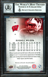 Russell Wilson Autographed 2012 SP Authentic Rookie Card #87 Seattle Seahawks Auto Grade Gem Mint 10 Beckett BAS #13315360