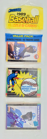 Ken Griffey Jr. Autographed Sealed 1989 Donruss Baseball Rack Pack Rookie Seattle Mariners Beckett BAS #BB79339