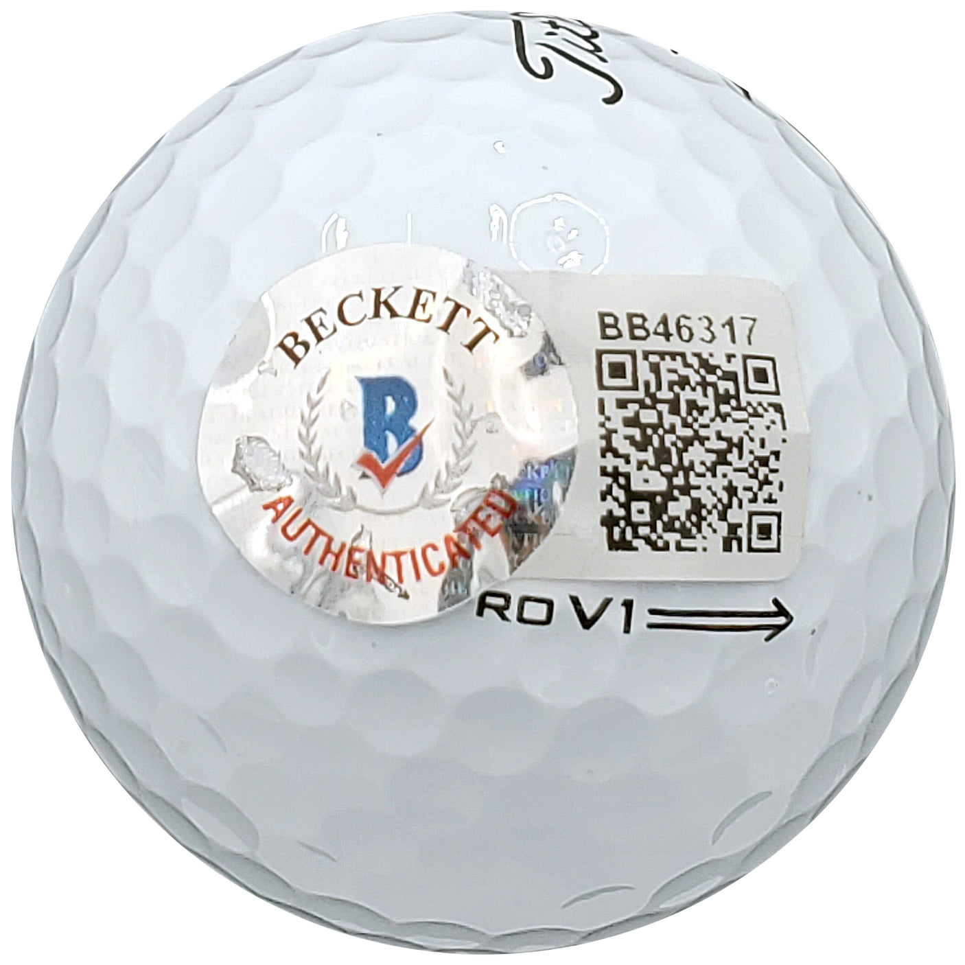 Lee Elder Autographed Titleist Masters Logo Pro V1 Golf Ball Beckett BAS Stock #198872