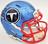 Ryan Tannehill Autographed Tennessee Titans Flash Blue Speed Mini Helmet Beckett BAS QR #WN46893