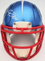 Ryan Tannehill Autographed Tennessee Titans Flash Blue Speed Mini Helmet Beckett BAS QR #WN46893