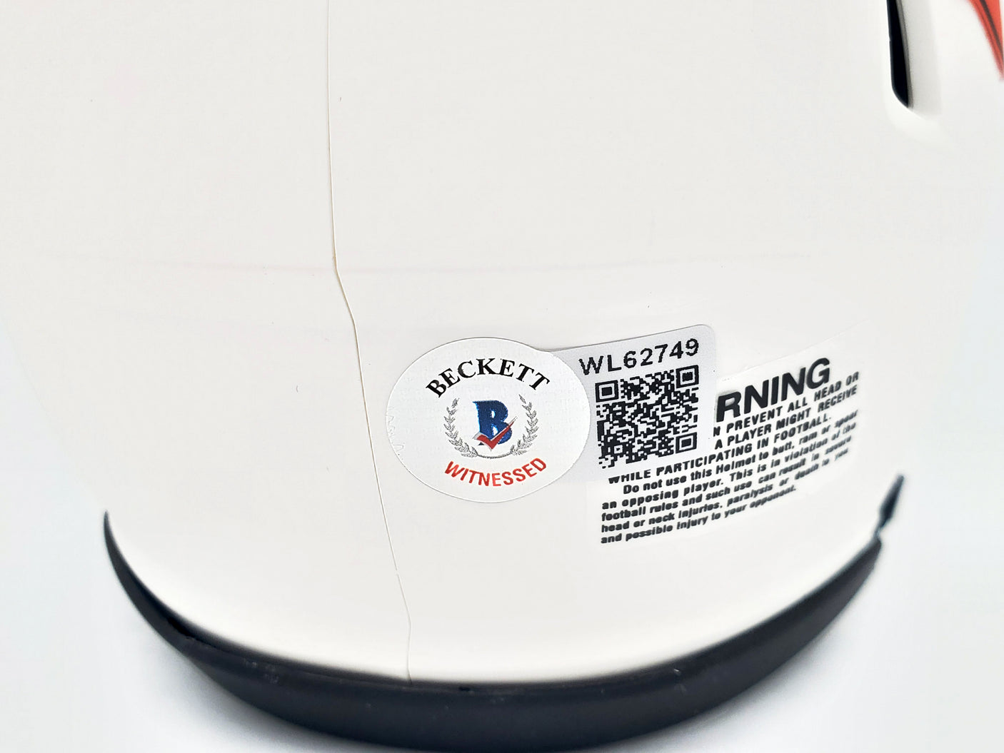 Justin Fields Autographed Chicago Bears Lunar Eclipse White Speed Mini Helmet Beckett BAS QR #WL62749