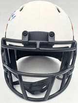 Justin Fields Autographed Chicago Bears Lunar Eclipse White Speed Mini Helmet Beckett BAS QR #WL62749