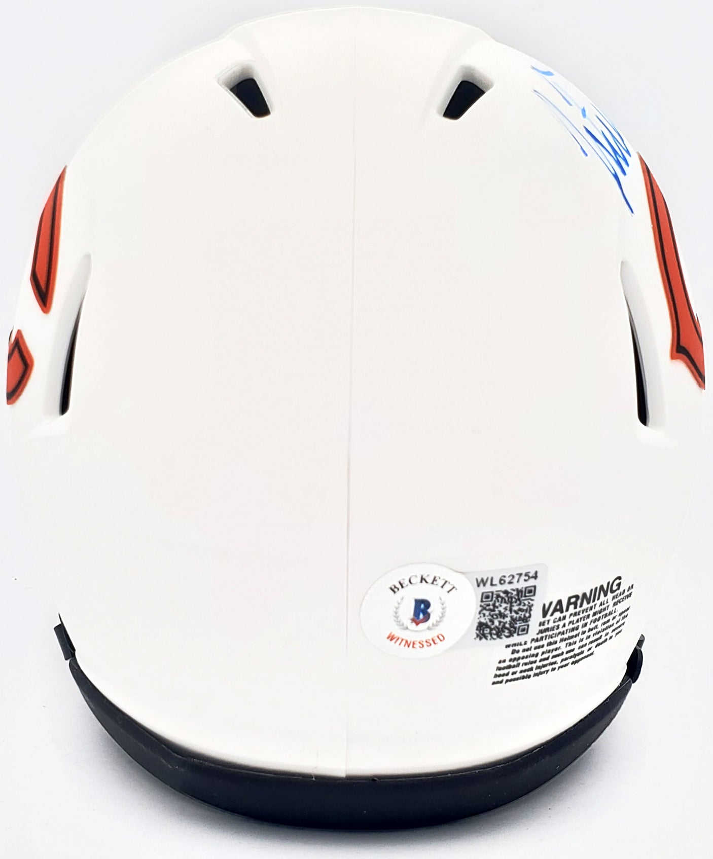 Justin Fields Autographed Chicago Bears Lunar Eclipse White Speed Mini Helmet Beckett BAS QR #WL62754