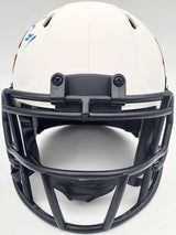 Justin Fields Autographed Chicago Bears Lunar Eclipse White Speed Mini Helmet Beckett BAS QR #WL62754