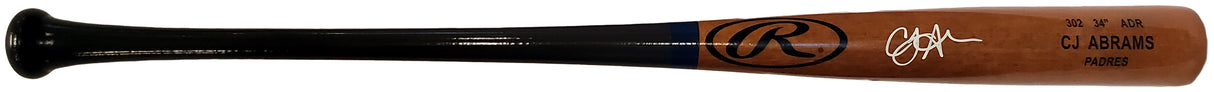 CJ Abrams Autographed Brown Rawlings Game Model Bat San Diego Padres MLB Holo Stock #199340
