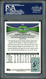 Russell Wilson Autographed 2012 Topps Chrome Rookie Card #40 Seattle Seahawks PSA/DNA #83812171