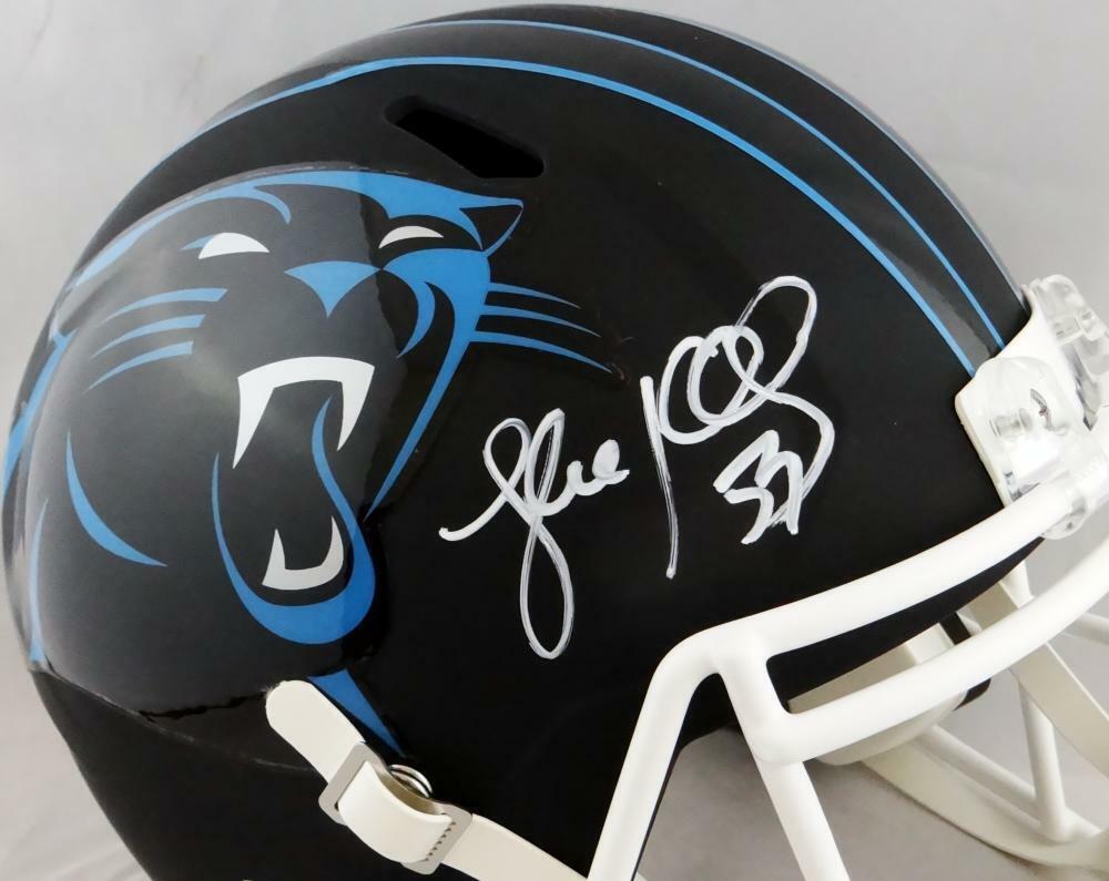 Luke Kuechly Signed Carolina Panthers F/S Flat Black Helmet- JSA W Auth *White