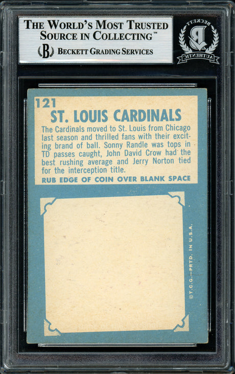 Frank "Pop" Ivy Autographed 1961 Topps Card #121 St. Louis Cardinals Beckett BAS #11076683