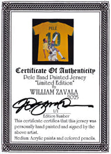 Brazil Pele Signed Hand Painted LE 1/1 By William Zavala Framed Jersey BAS COA