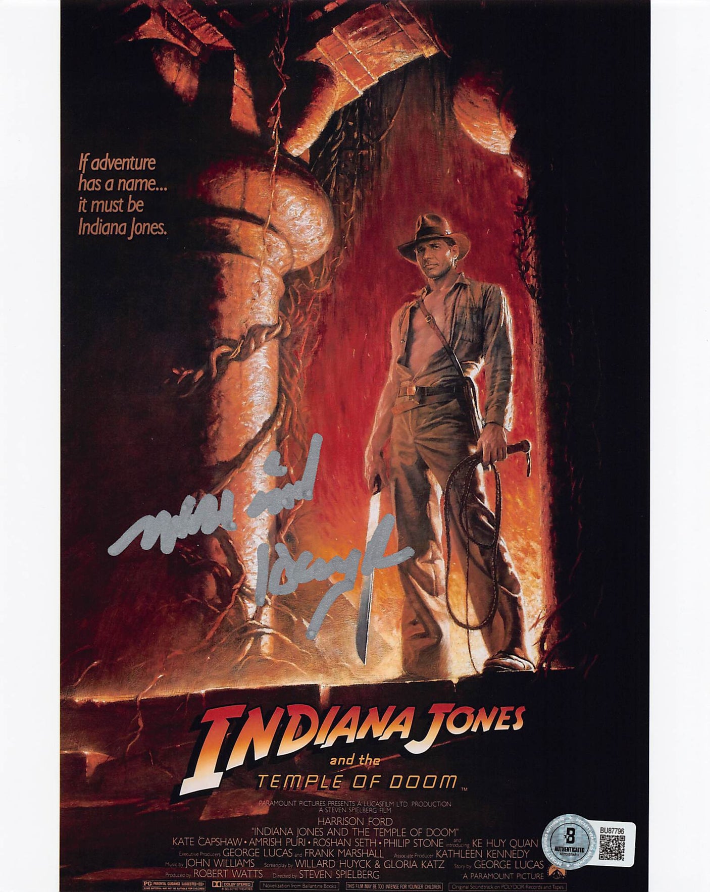 Willard Huyck Indiana Jones & The Temple Of Doom Signed 8x10 Photo BAS #BU87796