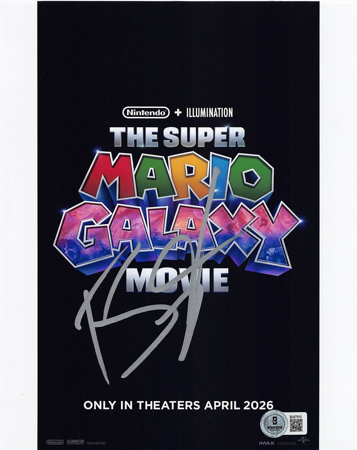 Brian Taylor The Super Mario Galaxy Movie Signed 8x10 Photo BAS #BU87815