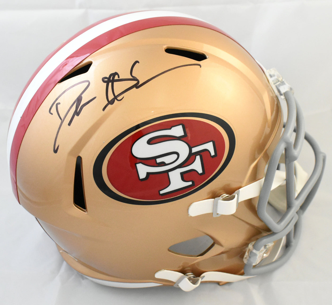 Deion Sanders Autographed 49ers F/S Speed Helmet-Beckett Witnessed