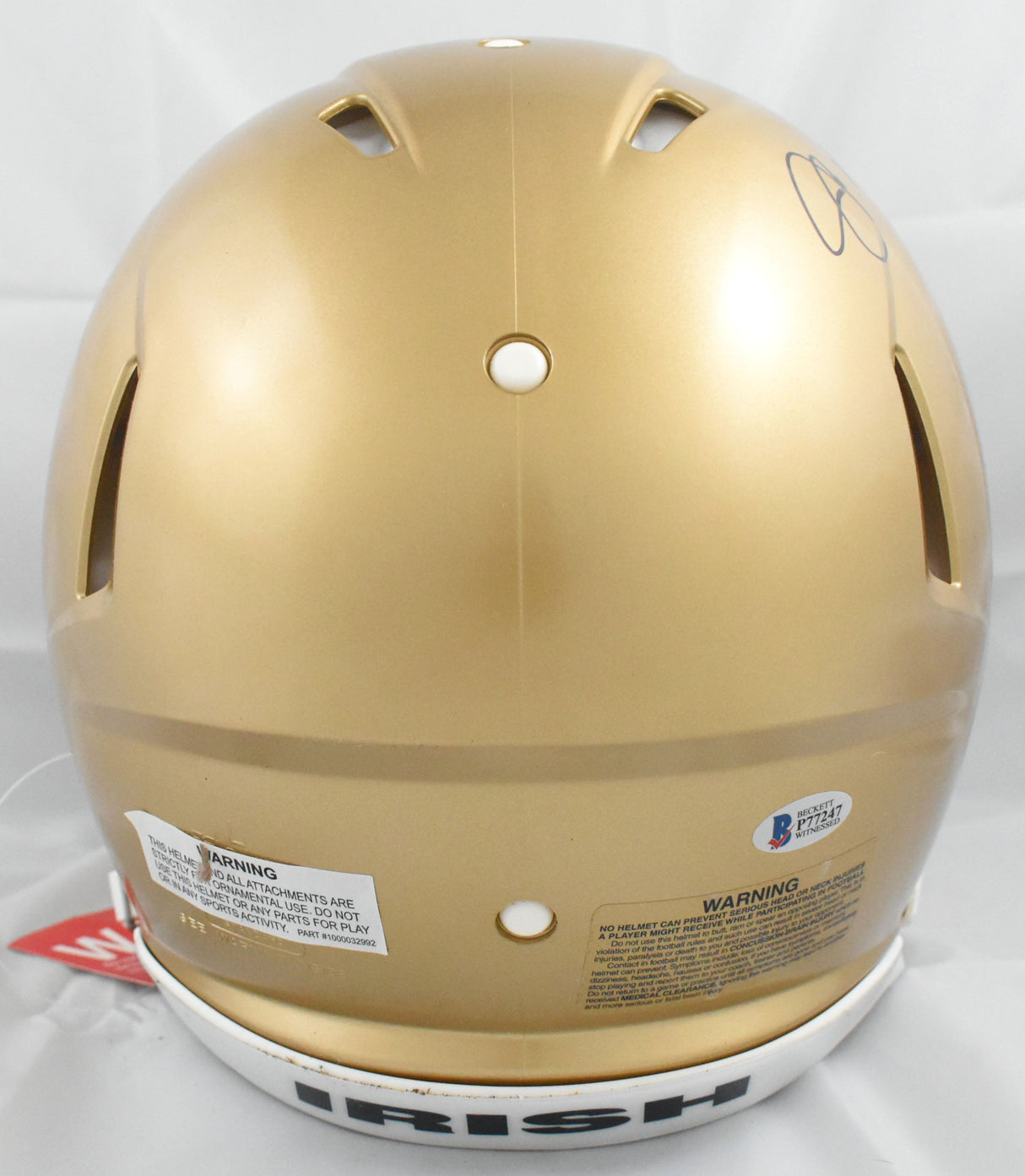 Joe Montana Autographed Notre Dame Irish F/S Speed Authentic Helmet - Beckett W