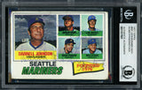 Darrell Johnson, Vada Pinson, Don Bryant, Jim Busby & Wes Stock Autographed 1977 Topps Card #597 Seattle Mariners Beckett BAS #11317501